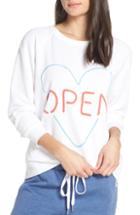 Women's The Laundry Room Open Heart Sweatshirt - White