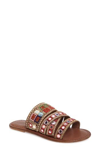 Women's Mia Kalia Embellished Slide M - Brown