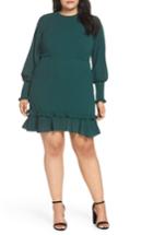 Women's Chelsea28 Ruffle Shift Dress (similar To 12w) - Green