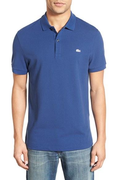 Men's Lacoste 'white Croc' Fit Pique Polo