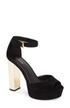 Women's Michael Michael Kors Paloma Metallic Heel Platform Sandal .5 M - Black