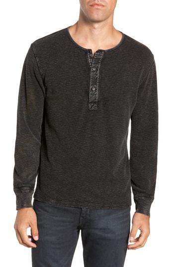 Men's Frye Matthew Knit Henley - Black