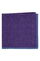 Men's Ted Baker London Grid Wool Pocket Square, Size - Purple