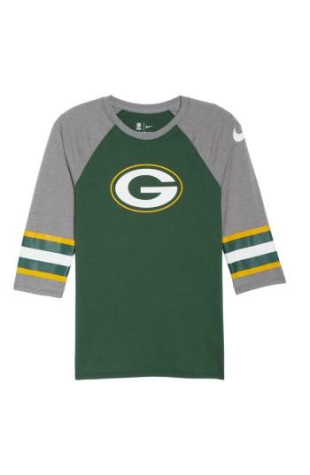 Women's Nike Nfl Stripe Varsity Tee - Green