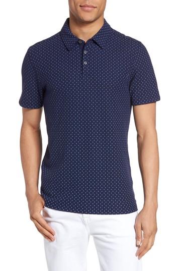 Men's Zachary Prell Pauci Print Polo, Size - Blue