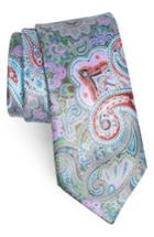 Men's Ermenegildo Zegna Quindici Paisley Silk Tie, Size - Green