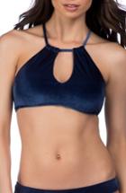 Women's Trina Turk Velveteen Underground Halter Bikini Top