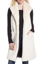 Women's Heurueh Heather Faux Mink Fur Vest, Size - White