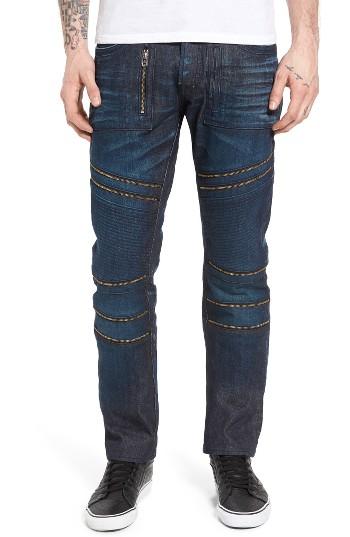 Men's Prps Demon Slim Straight Leg Moto Jeans - Blue