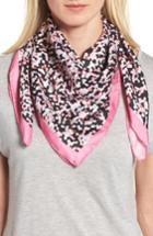 Women's Kate Spade New York Gifting Bubbles Square Silk Scarf, Size - Pink
