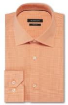 Men's Bugatchi Trim Fit Houndstooth Dress Shirt - Orange