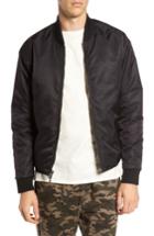 Men's Lira Clothing Kevion Reversible Bomber Jacket - Black