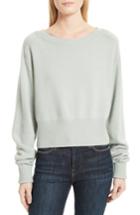 Women's Theory Boat Neck Cashmere Sweater, Size - Green