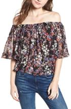 Women's Misa Los Angeles Abby Floral Off The Shoulder Top - Black