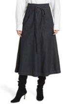 Women's Polo Ralph Lauren Denim Midi Skirt - Blue