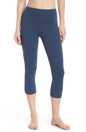 Women's Zella Lyrical High Waist Crop Leggings, Size - Blue
