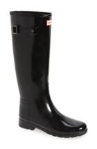 Women's Hunter 'original Refined' High Gloss Rain Boot M - Black