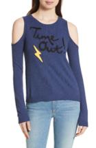 Women's Alice + Olivia Wade Time Out Cold Shoulder Sweater - Blue