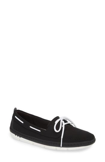 Women's Clarks Step Maro Sand Flat M - Black