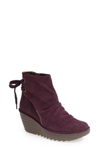 Women's Fly London 'yama' Bootie -9.5us / 40eu - Purple