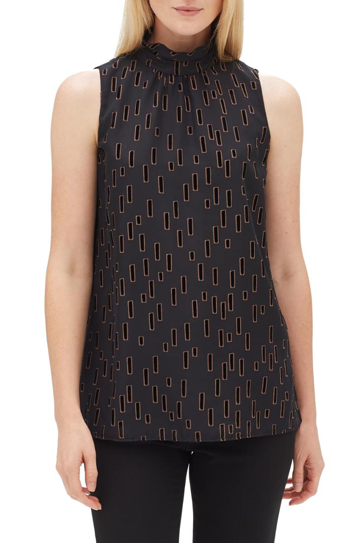 Women's Lafayette 148 New York Didi Blouse, Size - Black