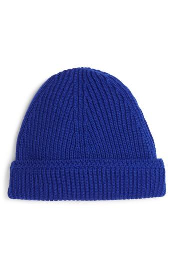 Men's Maison Margiela Wool Knit Cap - Blue