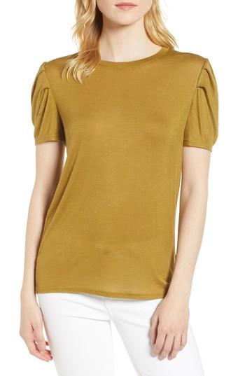 Women's Chelsea28 Shoulder Pleat Tee, Size - Green
