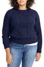 Women's J.crew Popcorn Cable Knit Sweater, Size - Blue