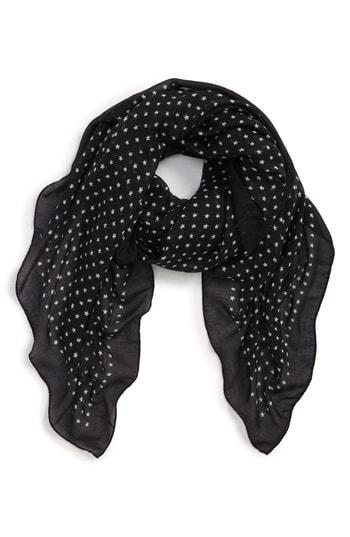 Women's Saint Laurent Stars Cashmere & Silk Scarf
