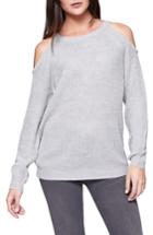 Petite Women's Sanctuary Riley Cold Shoulder Sweater P - Grey