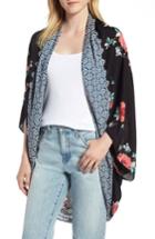 Women's Bishop + Young Stella Print Kimono - Black