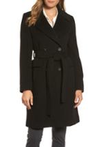 Women's Diane Von Furstenberg Double Breasted Coat - Black