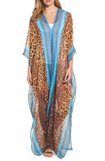 Women's Asa Kaftans Isfahan Desert Long Kaftan, Size - Metallic