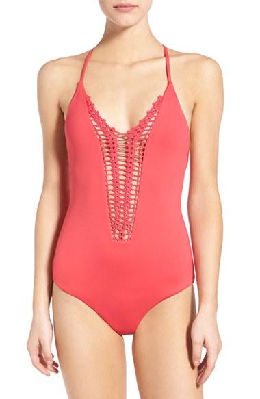 Women's Billabong 'hippie Hooray' Crochet One-piece Swimsuit