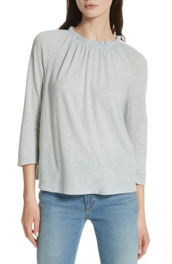 Women's Rebecca Taylor Texture Jersey Off The Shoulder Top - Blue