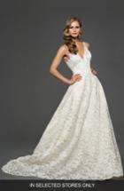Women's Matthew Christopher Suzanna Allover Lace Gown, Size In Store Only - Ivory