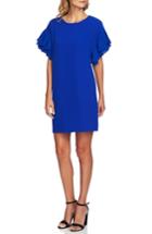 Women's Cece Tiered Pleated Crepe Shift Dress - Blue
