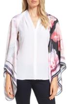Women's Ted Baker London Painted Posie Silk Cape Scarf