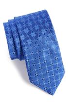 Men's Ted Baker London Floral Silk Tie, Size - Blue