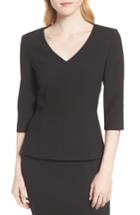 Women's Boss Ictana Ponte Top - Black