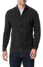 Men's Rodd & Gunn Northope Cable Zip Cardigan, Size - Grey