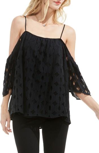 Women's Vince Camuto Off The Shoulder Lace Top - Black