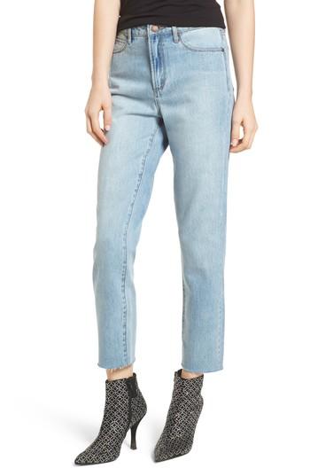 Women's Leith High Waist Crop Straight Leg Jeans - Blue