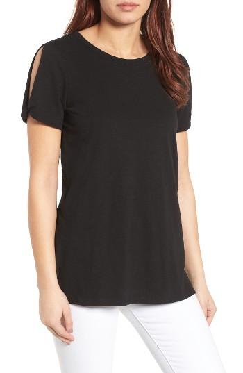 Women's Caslon Slub Cotton Cold Shoulder Tee