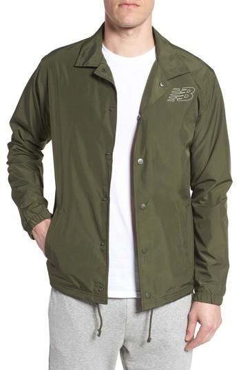 Men's New Balance Classic Coach's Jacket - Green