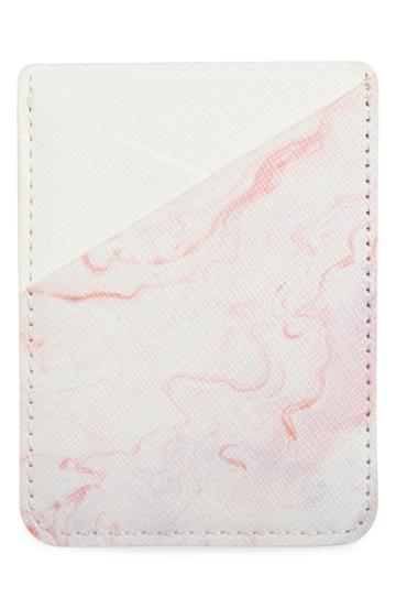 Casetify Watercolor Adhesive Card Pocket - Pink