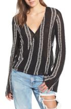 Women's O'neill Sims Stripe Sweater - Black