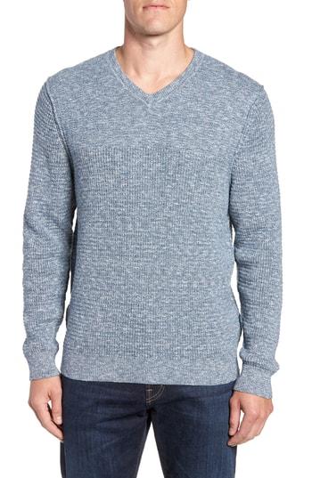 Men's Tommy Bahama Isidro V-neck Fit Sweater, Size Medium - Blue