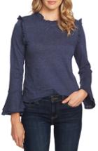 Women's Vince Camuto Bubble Sleeve Crepe Blouse, Size - Yellow