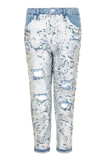 Women's Topshop Hayden Ariel Shimmer Boyfriend Jeans